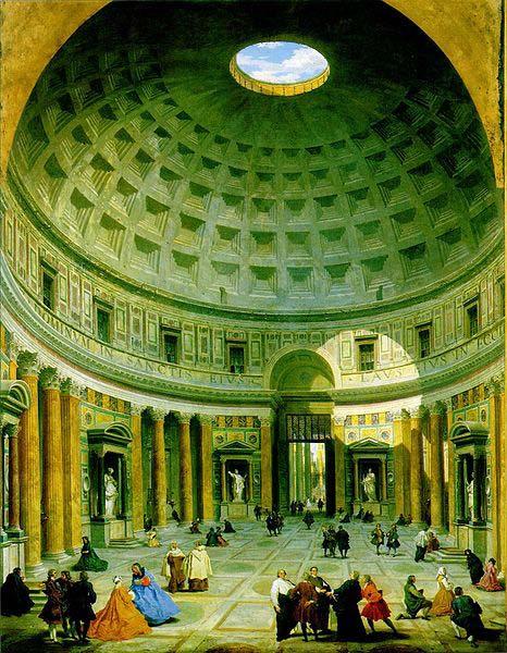 Giovanni Paolo Pannini The interior of the Pantheon Sweden oil painting art